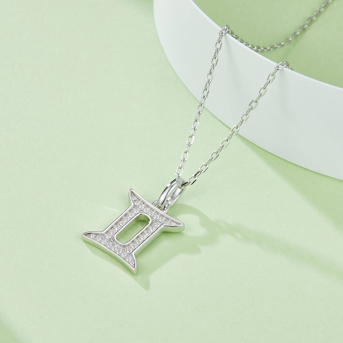Gemini Moissanite Necklace from the Twelve Constellations Series